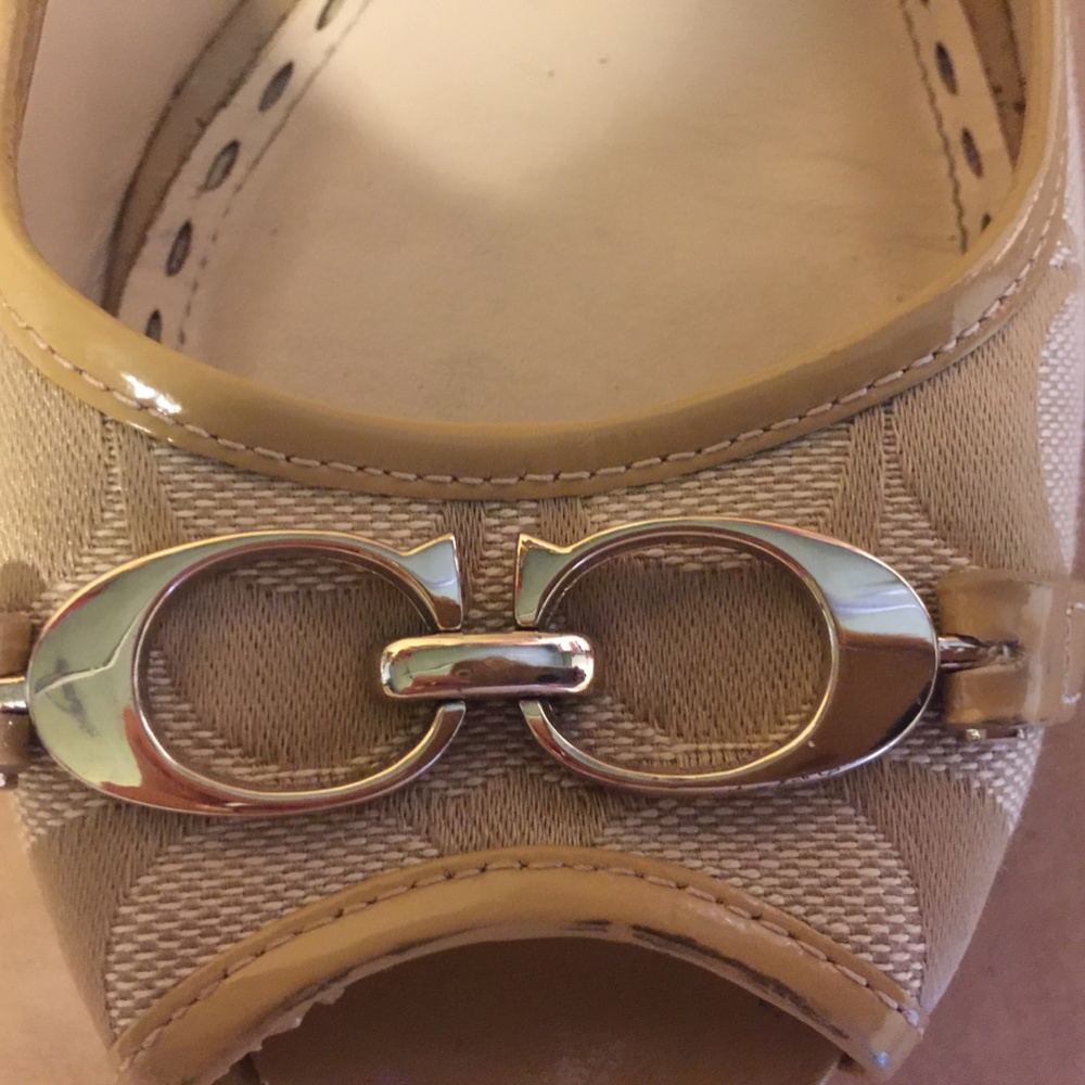 Coach open toe wedge Logo shoes - Picture 2 of 7